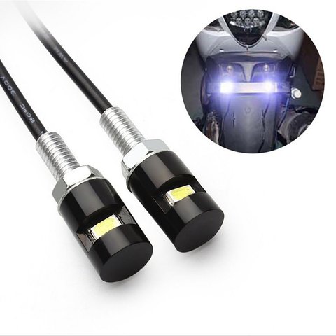 2 uds. De luces de matrícula para motocicleta y coche, 12V, LED 5630 SMD, tornillo frontal, Bombilla, fuente de luz, envío directo ► Foto 1/6