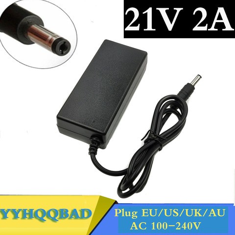 Cargador de batería de litio de 21v, 18v, 2a, serie 5, 100-240V, 21V, 2A, con luz LED que muestra la carga ► Foto 1/6