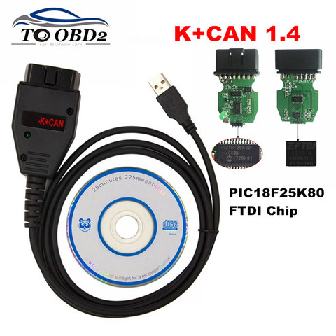 Profesional para VAG K + puede 1,4 versión completa comandante PIC18F25K80 + FTDI FT232RQ Chip OBD de diagnóstico del coche para AUDI/VW/Skoda/asiento ► Foto 1/6