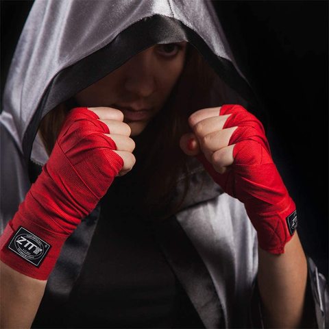 ZTTY-Vendas De Boxeo De algodón para hombres, 1 par, Sanda, Taekwondo, Muay, Guantes De Thai De Boxeo, equipo De correas De muñeca MMA ► Foto 1/6