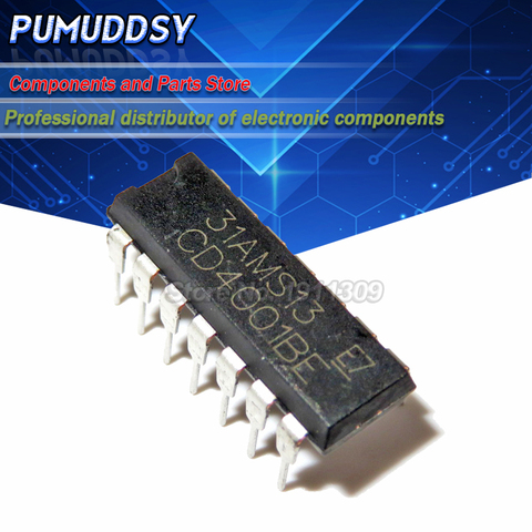 10 unidades CD4001 CD4001BE HEF4001BE HEF4001 DIP-14 controladores de conmutación SMPS controlador nuevo original ► Foto 1/1
