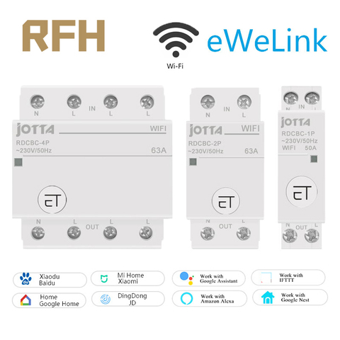 EWeLink-disyuntor WiFi con Control remoto/por voz, con Alexa y Google Home RDCBC 1P 2P 4P ► Foto 1/1