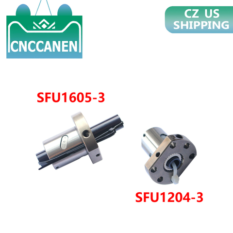 Husillo de bolas de alta resistencia, SFU1204-3 de 12mm, SFU1605-3, 16mm, SFU2005-3, asiento de acero al carbono para SFU1204, 1605, 2005 ► Foto 1/6