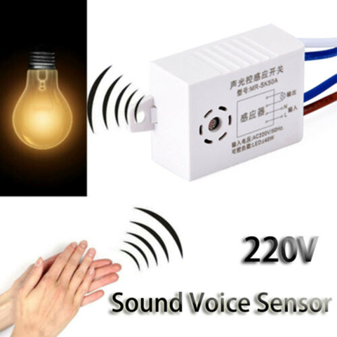 Interruptor de luz Inteligente con Sensor de voz, módulo Inteligente, Sensor de sonido, Interruptor táctil, Inteligente, nuevo ► Foto 1/6