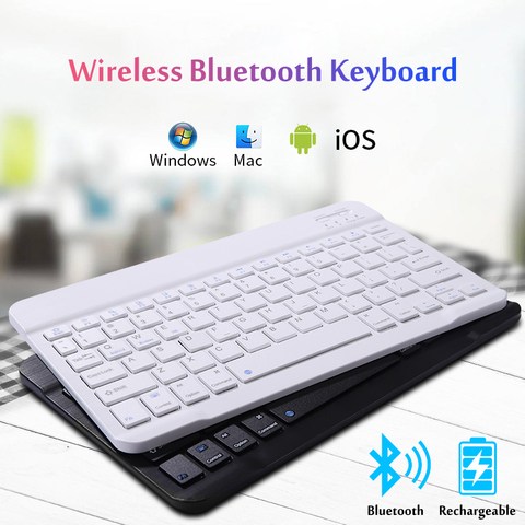 Tableta portátil Mini teclado inalámbrico Bluetooth, para Samsung, Huawei, xiaomi, iPad, con sistema IOS y Android, teléfono Universal ► Foto 1/6