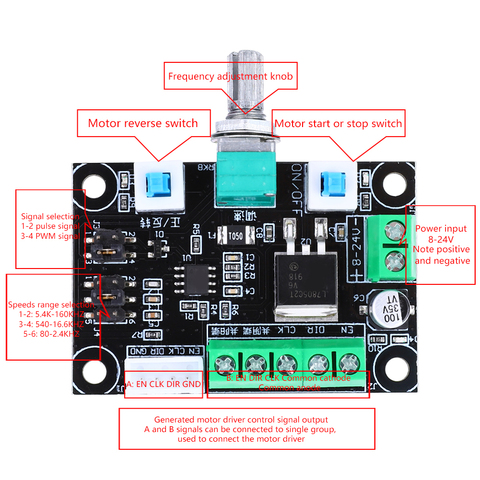 Controlador lógico programable para Motor paso a paso MKS OSC, regulación de velocidades, Control de rotación negativa positiva ► Foto 1/6