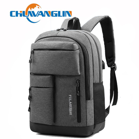 Chuwanglin-mochila para ordenador portátil para hombre, bolsa de viaje informal, grande, escolar, para estudiantes, mochilas adolescente, H122302 ► Foto 1/6