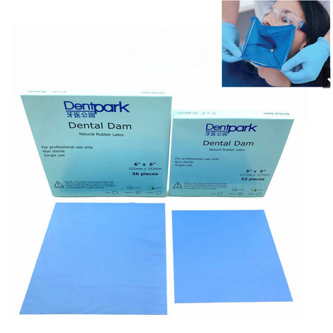 1 caja de alta calidad de látex de caucho Natural Dental Dam no estéril presa pequeña 52 Uds o grandes Dental Dam 36 Uds ► Foto 1/6