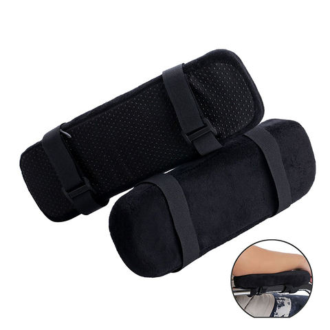 1Pc negro solo piezas de sillas de oficina brazo almohadilla de espuma de memoria reposabrazos cubierta de cojín de la Oficina para el hogar una silla cómoda codo almohada ► Foto 1/6