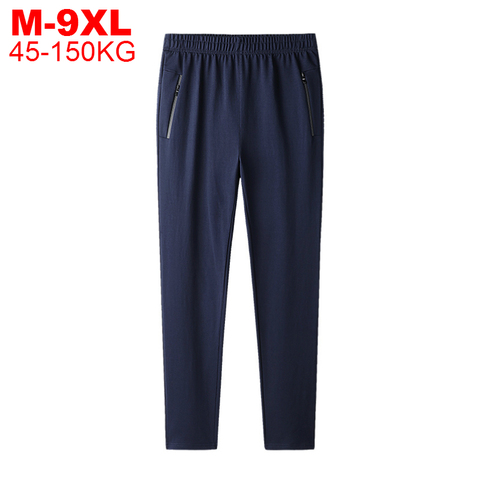 Pantalones para sudar informales para hombre, pantalón de chándal holgado, 9xl talla grande, ropa informal estilo Hip Hop ► Foto 1/6