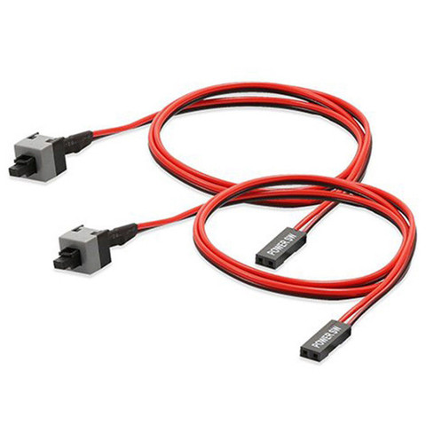 Cable de alimentación para PC, botón de encendido/apagado, ATX, interruptor de ordenador, 50cm, 2 pines, SW, 5 uds. ► Foto 1/5