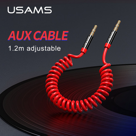 USAMS Jack 3,5 Cable de Audio Cable de altavoz de 3,5mm línea de Cable Aux para iPhone 6 Samsung galaxy s8 coche de Xiaomi Samsung jack de Audio ► Foto 1/6