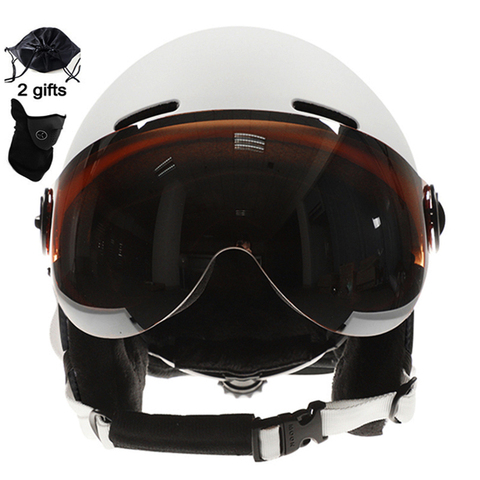 LOCLE-casco de esquí moldeado integralmente para hombre y mujer, gafas protectoras para esquí, monopatín, gafas ► Foto 1/6