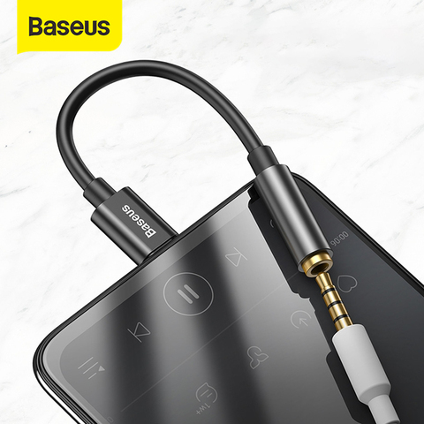 Baseus L54 tipo c a AUX de 3,5mm de auriculares adaptador de usb c a 3,5 jack de audio para auriculares Cable adaptador de Cable para Xiaomi mi 9 8 ► Foto 1/6