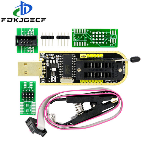 SOIC8 SOP8 pinza de prueba para EEPROM 93CXX / 25CXX / 24CXX + CH341A 24 25 serie Flash EEPROM BIOS PROGRAMADOR USB módulo ► Foto 1/6