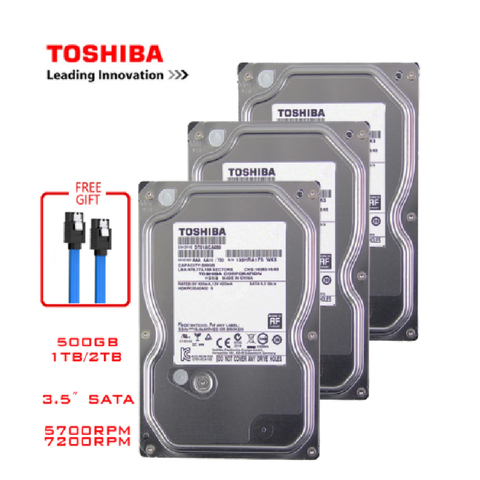 Toshiba HD 500GB computadora de escritorio HDD 3,5 