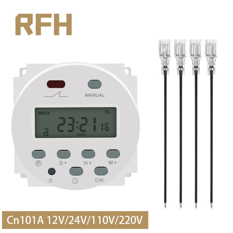 Interruptor de tiempo CN101A LCD, 12V, 24V, 110V, 220V, relé de tiempo, farola, fuente de alimentación, temporizador ► Foto 1/6