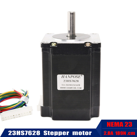 Envío gratis los más vendidos 1 Uds 2 Fase 4-lleva 189N cm 76mm 23HS7628 Nema23 Motor paso a paso para 3D impresora Monitor equipo ► Foto 1/6