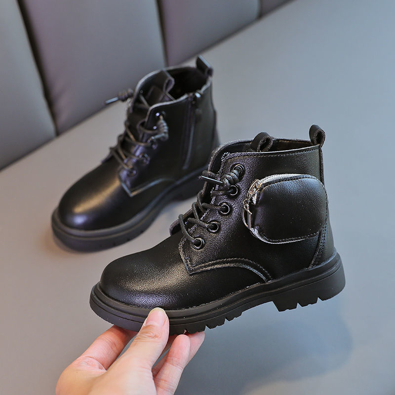 Botas de estilo británico para niñas, botas cortas con bolsillos, para invierno y otoño, 2022 ► Foto 1/6