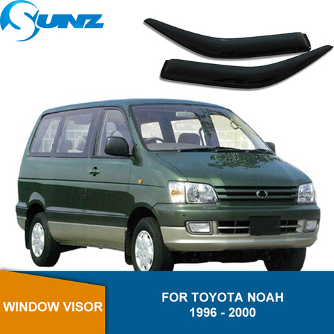 Deflectores de viento laterales para Toyota Hiace Commuter 2005-2022 ABS negro visera de ventilación sombras deflector de lluvia y sol Guard SUNZ ► Foto 1/6