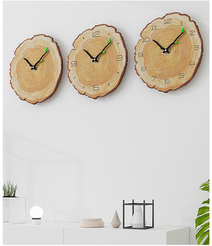 Decorativ-Reloj de madera Vintage para decoración de pared, diseño de reloj silencioso, arte, reloj de pared grande, regalo para el hogar ► Foto 1/4