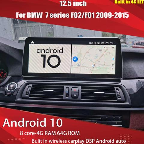 Autorradio multimedia con Android 10 para coche, radio con Android 10, 8 núcleos, 4G LET DSP, para BMW F02/F01 serie 7 ► Foto 1/6