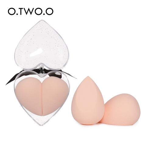 O.TWO.O 2 unids/set esponja suave maquillaje suave mezcla cara líquida base correctora crema cosmética Puff con caja 4 colores ► Foto 1/6