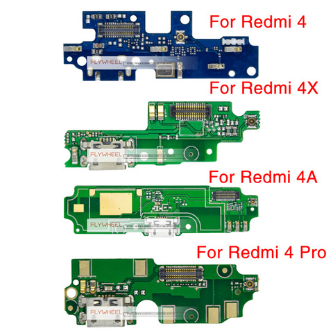 1 Uds conector de carga USB conector Flex Cable para Xiaomi Redmi Nota 4 4A 4X Pro puerto de carga de piezas de repuesto ► Foto 1/6