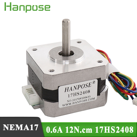 Envío gratuito y calidad 17HS2408 4-lead Nema 17 Motor paso a paso 42 motor 42 BYGH 0.6A CE ROSH ISO CNC láser y 3D impresora ► Foto 1/6