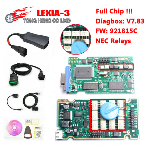 Mejor Lexia 3 Chip completo Lexia3 V48/V25 más Diagbox V7.83 PP2000 Lexia-3 Firmware 921815C herramienta de diagnóstico ► Foto 1/6