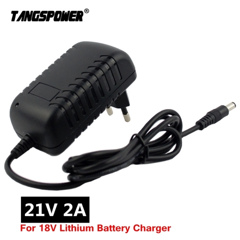 21V 2A 18650 cargador de batería de litio para destornillador eléctrico 18V 5S Li-Ion cargador de pared de batería DC 5,5*2,1 MM envío gratis ► Foto 1/6