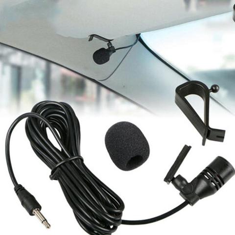 Micrófono de Audio para coche, Conector de Clip de 3,5mm, Mini micrófono externo estéreo con cable para Radio DVD automática, 3m de largo, profesional ► Foto 1/6