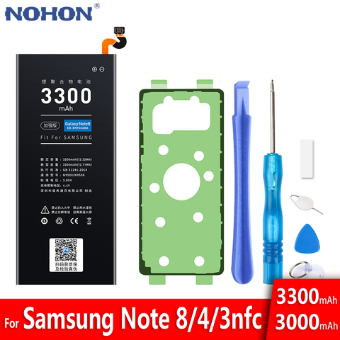 NOHON batería para Samsung Galaxy Note 8 a 4 3 Note3 NFC N9000 N9005 N9006 Note4 N9100 N910X N910F Note8 N9500 N9508 N950F Bateria ► Foto 1/6