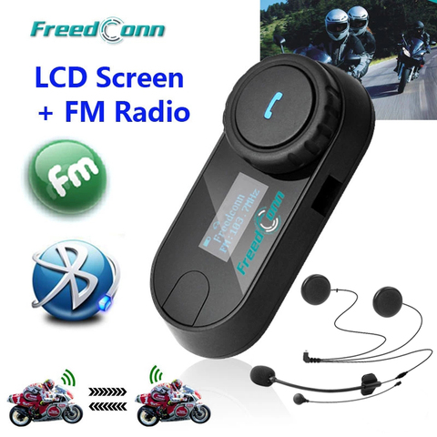 ¡Envío Gratis! Auricular intercomunicador con pantalla LCD para casco de motocicleta, TCOM-SC W, Bluetooth, Radio FM, Freedconn ► Foto 1/6