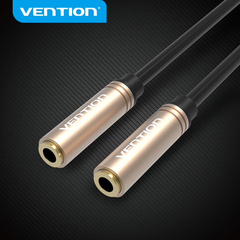 Vention jack 3,5mm Cable de Audio hembra a hembra Cable de extensión de Audio chapado en oro Aux Cable para computadora teléfono móvil PS3 PS4 ► Foto 1/6