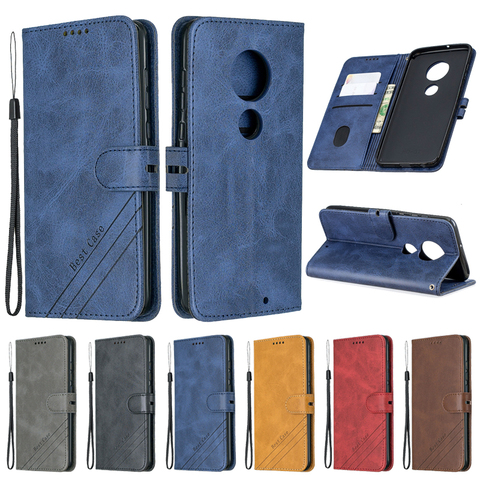 Funda de cuero para Motorola Moto G7 Power G7 Play G 7 G6 G8 Plus E5 G6 Z4 E6 Play, funda magnética con soporte para teléfono ► Foto 1/6