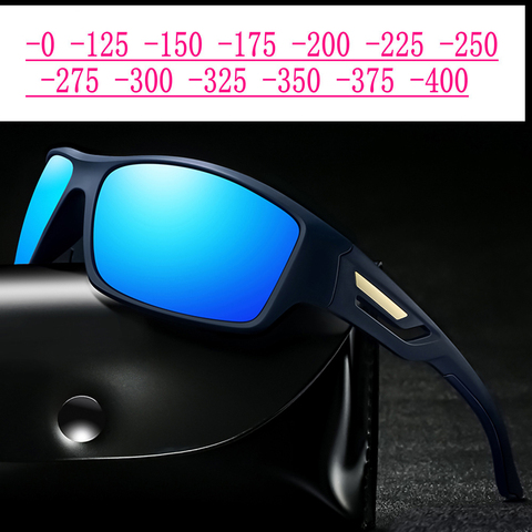 Gafas de sol cuadradas para miopía para hombre, lentes polarizadas deportivas para miopía, gafas de sol de visión nocturna reflejo graduadas de 0 a 0,5-0,75 NX ► Foto 1/6