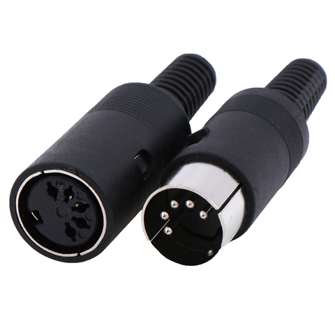 1 PC DIN conector de enchufe/3/4/5/6/7/8 PIN chasis montaje con Cable con mango de plástico hombre/mujer ► Foto 1/6