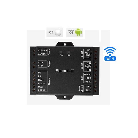 WG26-lector de identificación IC RFID, de 2 puertas de acceso wifi minicontrolador, panel de control de acceso para puerta de entrada, sin fuente de alimentación incluida ► Foto 1/5