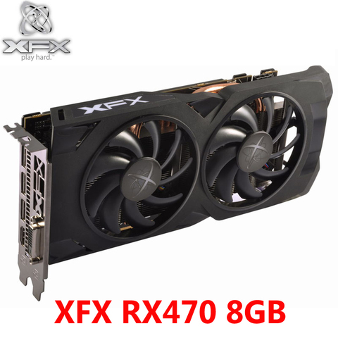 XFX RX 470 8GB 256Bit GDDR5 tarjetas gráficas para AMD RX 400 serie VGA tarjetas RX470 8GB tarjeta de vídeo 570 580 480 HDMI RX470-8GB usado ► Foto 1/1