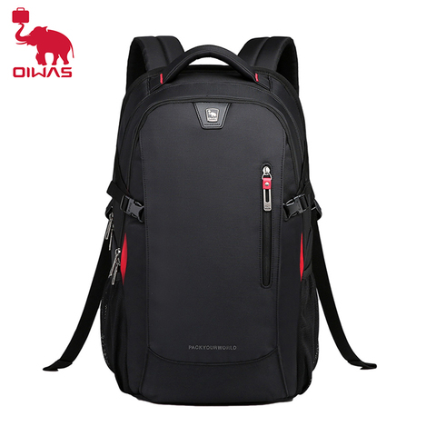 OIWAS-mochilas escolares para ordenador portátil de 14 pulgadas para hombre, morral informal impermeable de nailon, 29L, mochila de viaje para adolescentes ► Foto 1/6