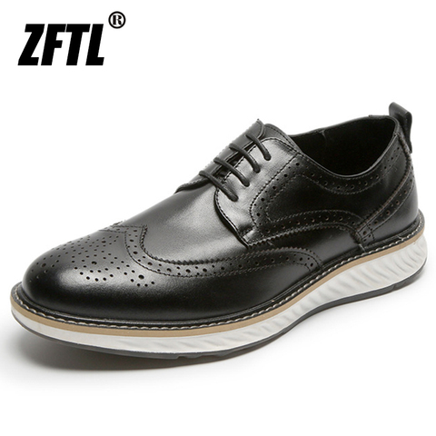 ZFTL nuevos zapatos de vestir de los hombres Brogue zapatos de hombre Zapatos de negocios zapatos de hombre, zapatos de boda, zapatos hombre encaje casual zapatos de hombre Zapatos de Oxford ► Foto 1/6