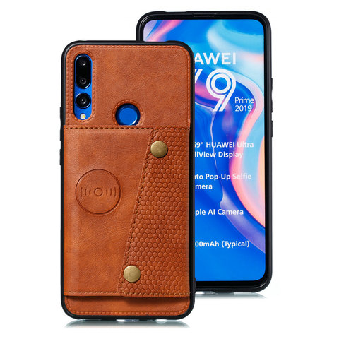 Honor-Funda de cuero con ranura para tarjeta 9X Premium X9 9X9 A 9 C, carcasa trasera A prueba de golpes para Huawei Honor 9X 9A 9C 9X Pro A9 ► Foto 1/6