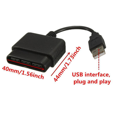 Para Sony PS1 PS2 Dualshock 2 Joypad GamePad a 3 PS3 PC USB Juegos controlador Adaptador convertidor Cable sin controlador ► Foto 1/6