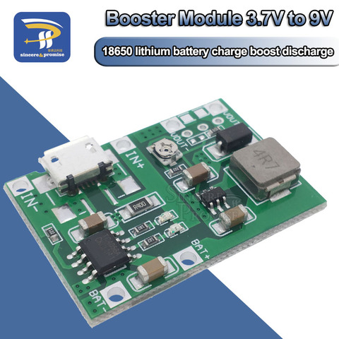 De iones de litio de 18650 de 3,7 V 4,2 V batería placa del cargador ajustable DC-DC paso Boost módulo TP4056 DIY Kit ► Foto 1/6