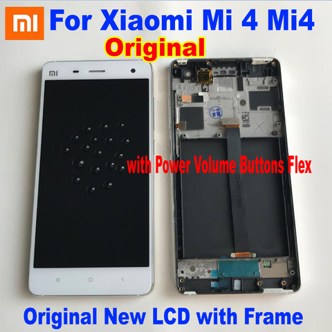 Pantalla LCD 100% Original, montaje de digitalizador de Pantalla de Panel táctil, Sensor + marco para Xiaomi 4 mi4 Mi 4, Pantalla de teléfono ► Foto 1/2