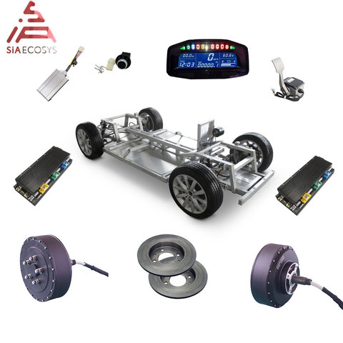 Kit de conversión de coche eléctrico Motor QS 8000W 273 Dual 2wd 96V 115kph con buje BLDC, Kits de conversión de rueda para coche eléctrico ► Foto 1/6