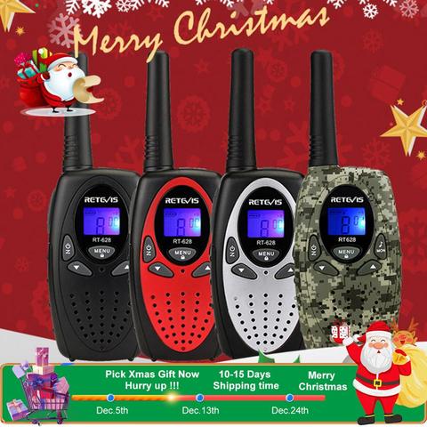 2 uds RETEVIS RT628 Mini Walkie Talkie niños Radio 0,5 W PMR UHF frecuencia portátil Radio de mano regalo de Navidad ► Foto 1/6