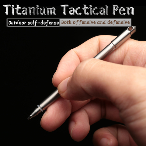 Mini pluma de titanio portátil EDC, equipo al aire libre, bolígrafo de firma creativo con personalidad ► Foto 1/6