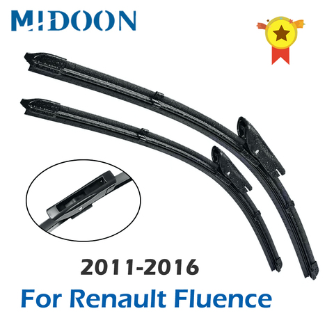 MIDOON-escobillas de limpiaparabrisas para Renault Fluence, brazos de bayoneta aptos para 24 y 16 pulgadas, 2011, 2012, 2013, 2014, 2015, 2016 ► Foto 1/6